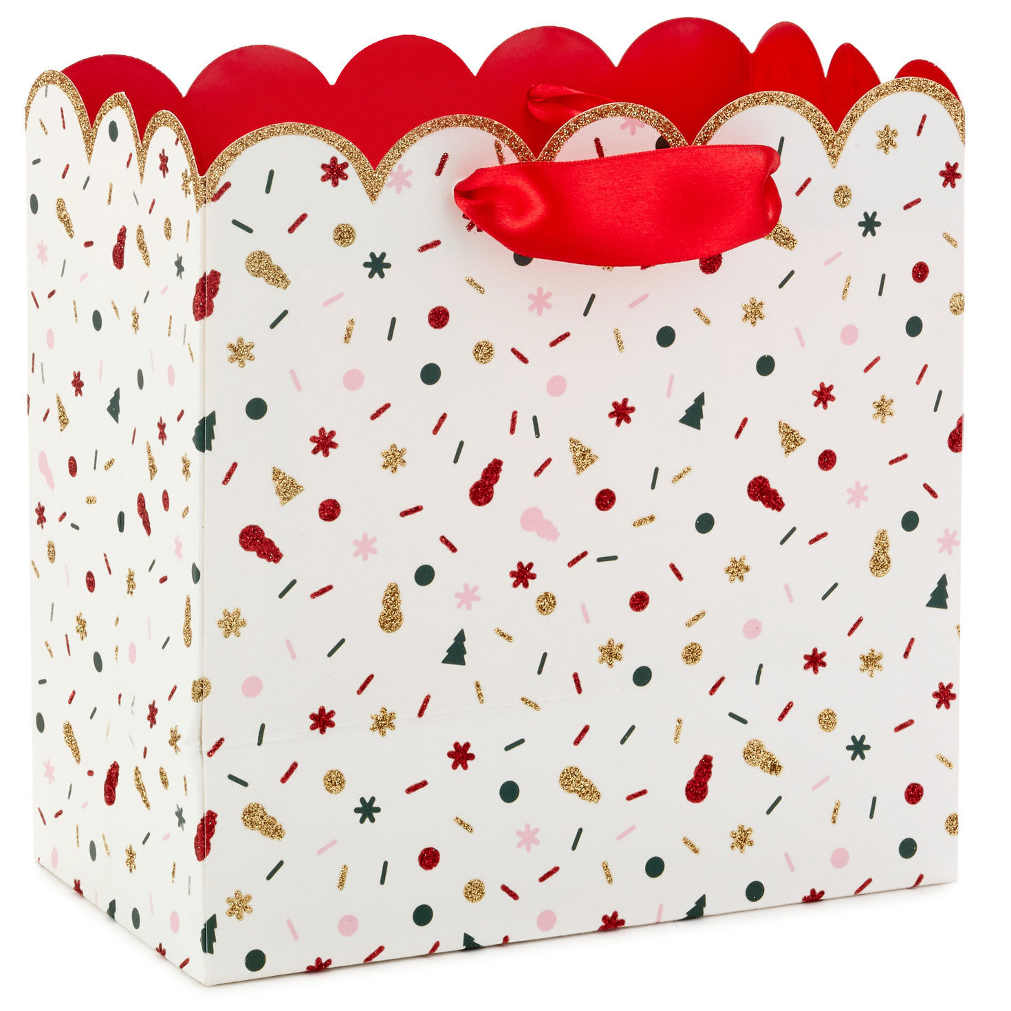 7.7 Festive Confetti Medium Square Christmas Gift Bag Gift Bags Hallmark