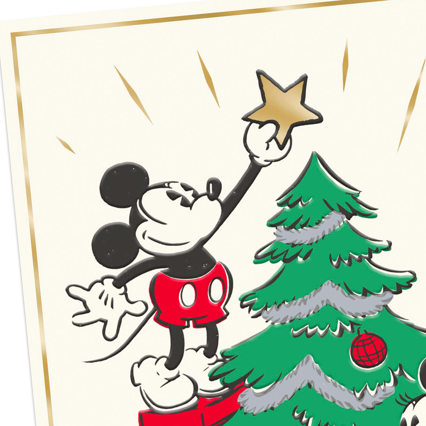 Vintage Disney Mickey and Minnie Tree Card Card Cover Detail image number 4