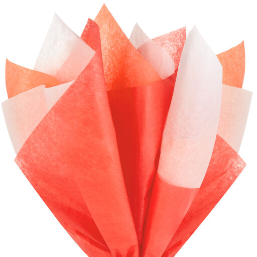 Dark Orange/Coral/Light Pink 3-Pack Tissue Paper, 12 sheets, Orange/Coral/Lt Pink
