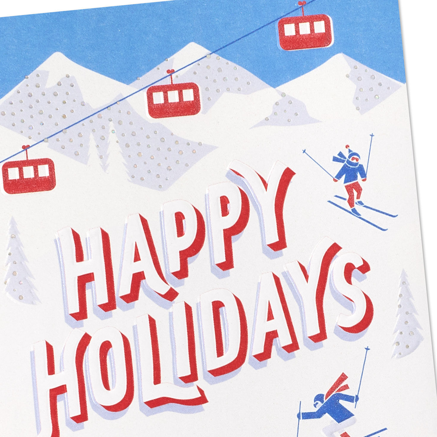 Skiing and Snowboarding Holiday Gift Card Holder Card Cover Detail image number 5