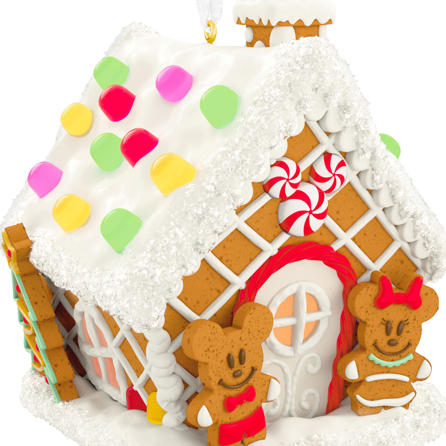 Disney Gingerbread House Keepsake Ornament closeup view image number 5