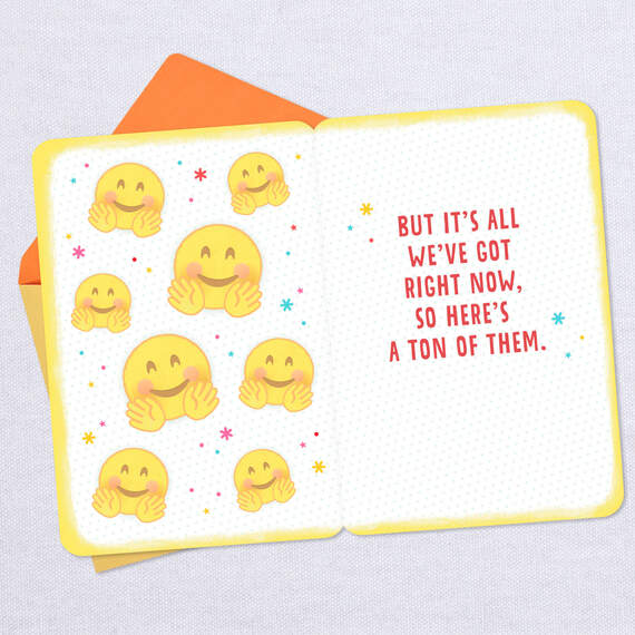 Virtual Hugs Emojis Thinking of You Card, , large image number 3