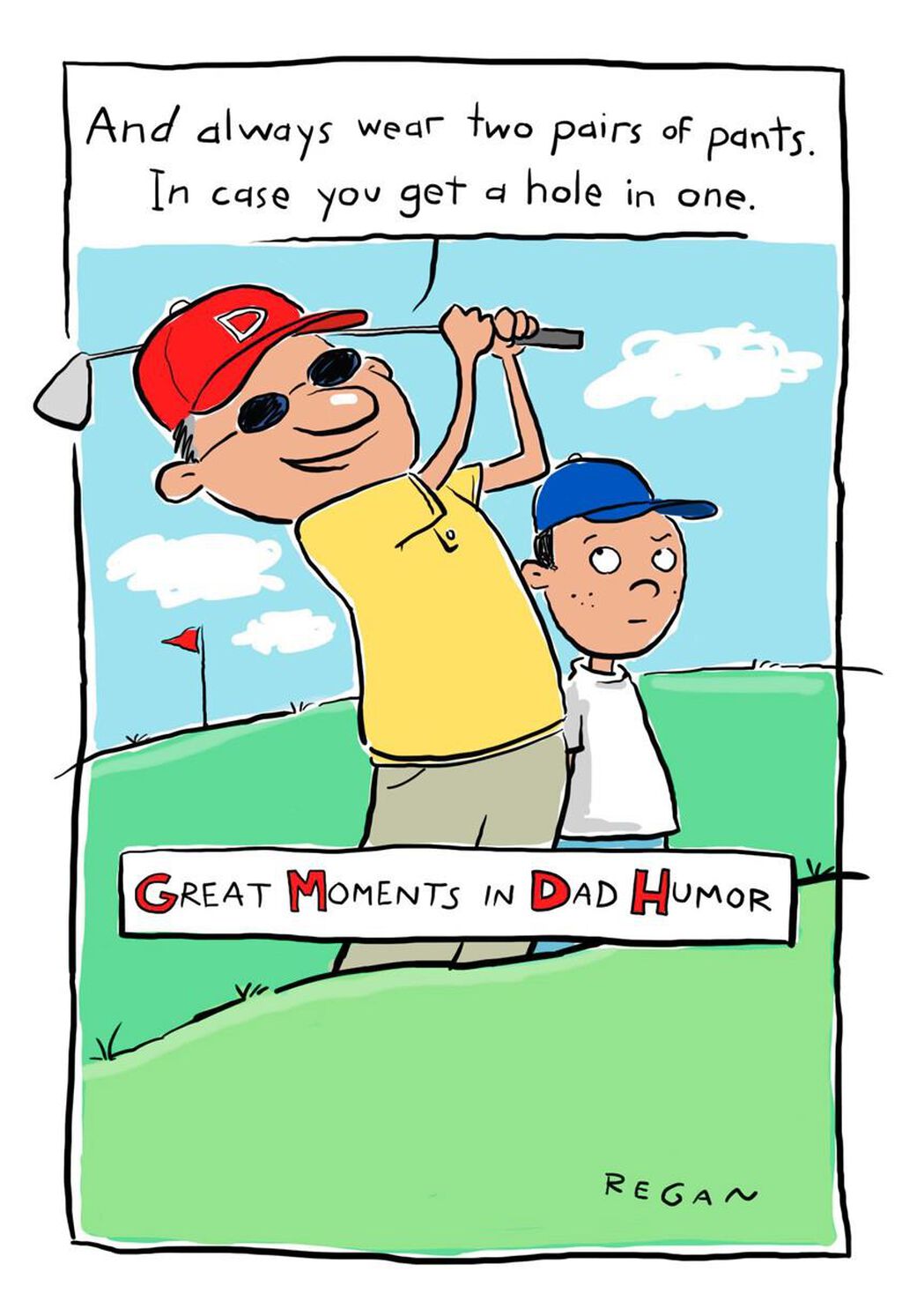 Funny Golf Cartoon Metal Print By Spectickles Redbubble