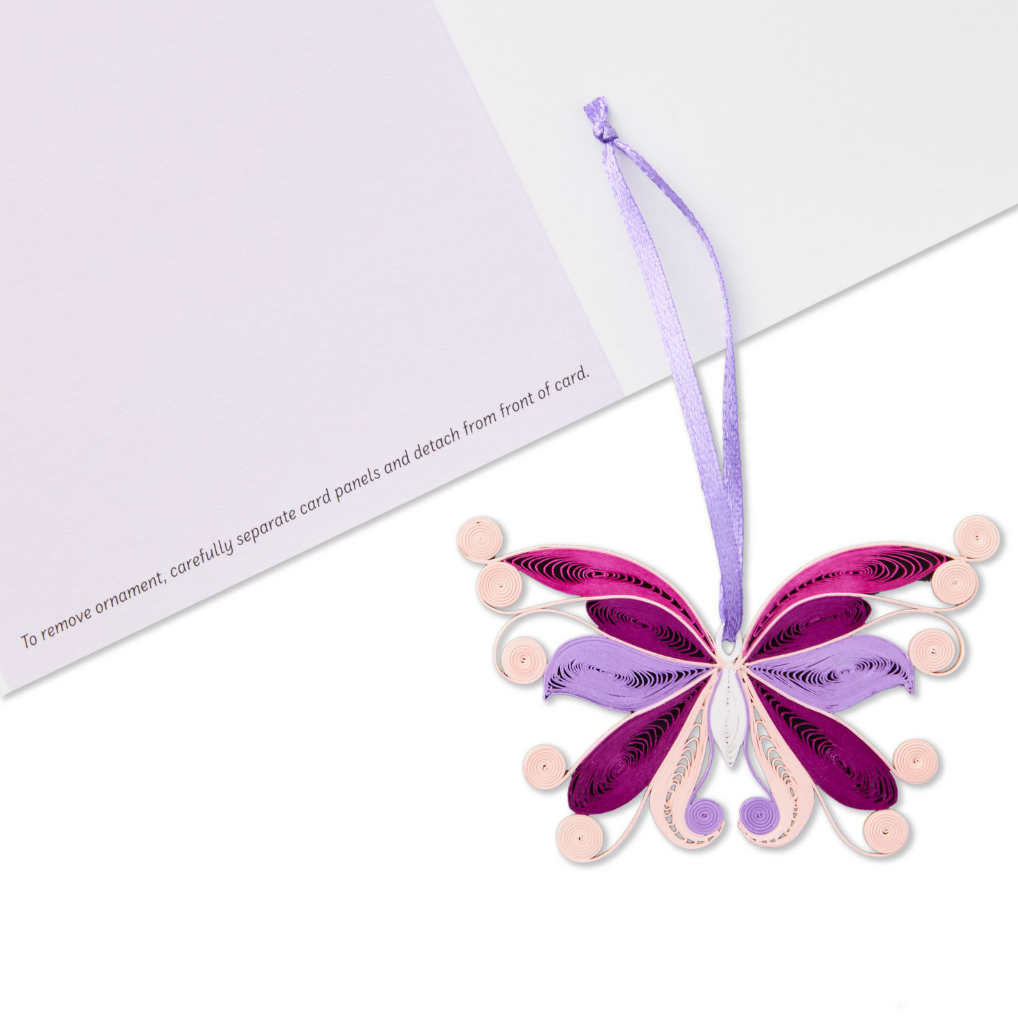Quilled Pink and Purple Butterfly Birthday Card Attachment Detail image number 5