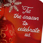 Ornaments and Snowflakes Romantic Christmas Card Card Front Detail image number 5