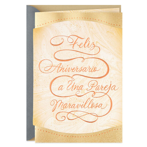 Wonderful Years Spanish-Language Anniversary Card, 