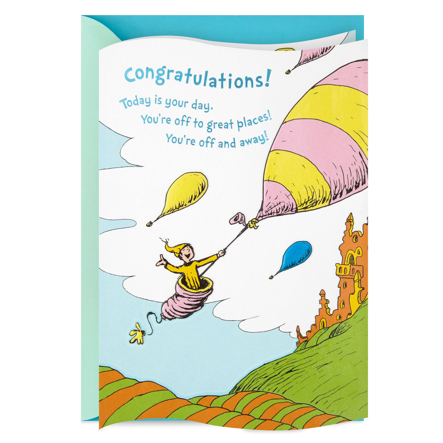 Oh, The Places Youll Go! Seuss Pop Up Graduation Card Hallmark Signature Paper Wonder Dr 
