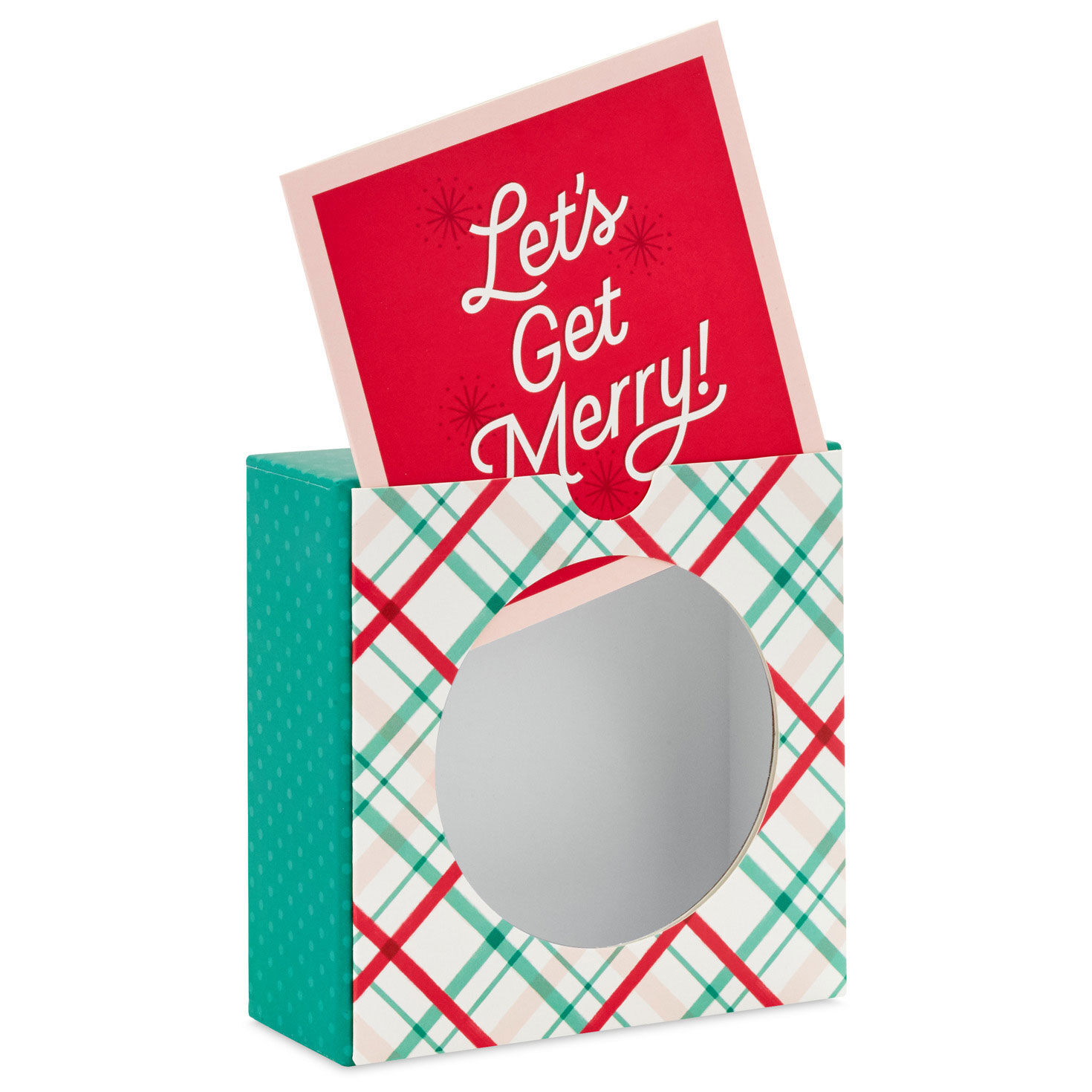 Let's Get Merry! Christmas Gift Card Holder Box card partly in bag image number 3