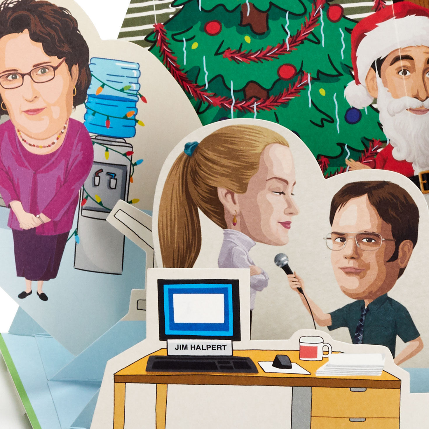 The Office Party Planning Committee Funny Pop-Up Christmas Card With Sound, , large image number 6