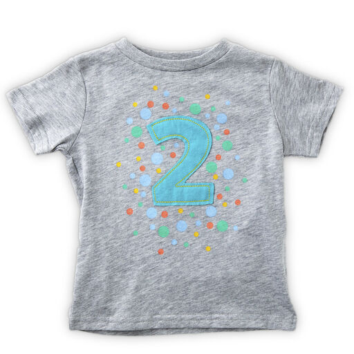 Gray Second Birthday T-Shirt, 2T, 