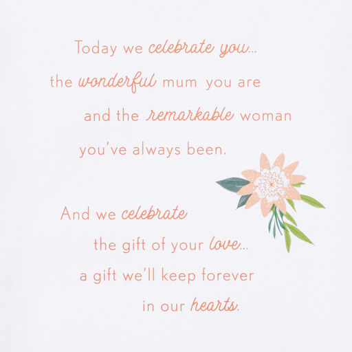 Mum, You're the Heart of Our Family Birthday Card From Us, 
