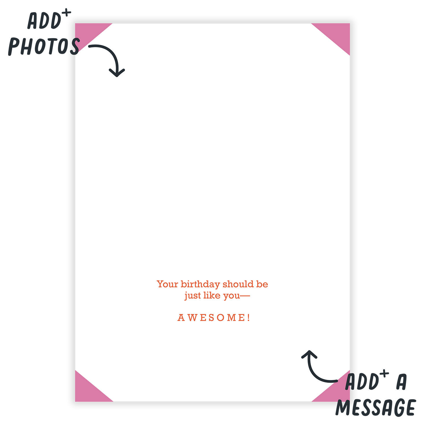 Pink Birthday Girl Personalized Card  image number 3