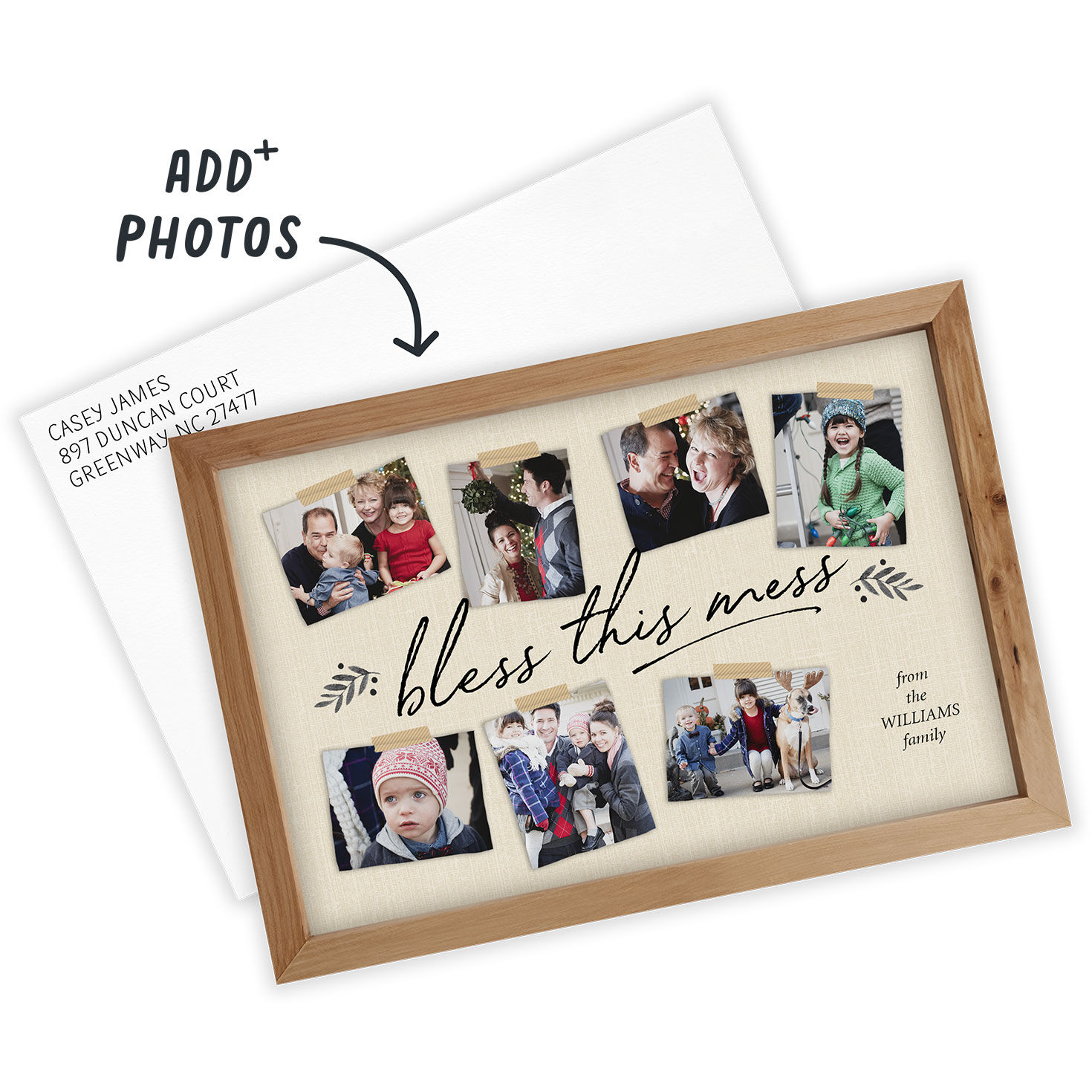 Bless This Mess Flat Christmas Photo Card, , large image number 2
