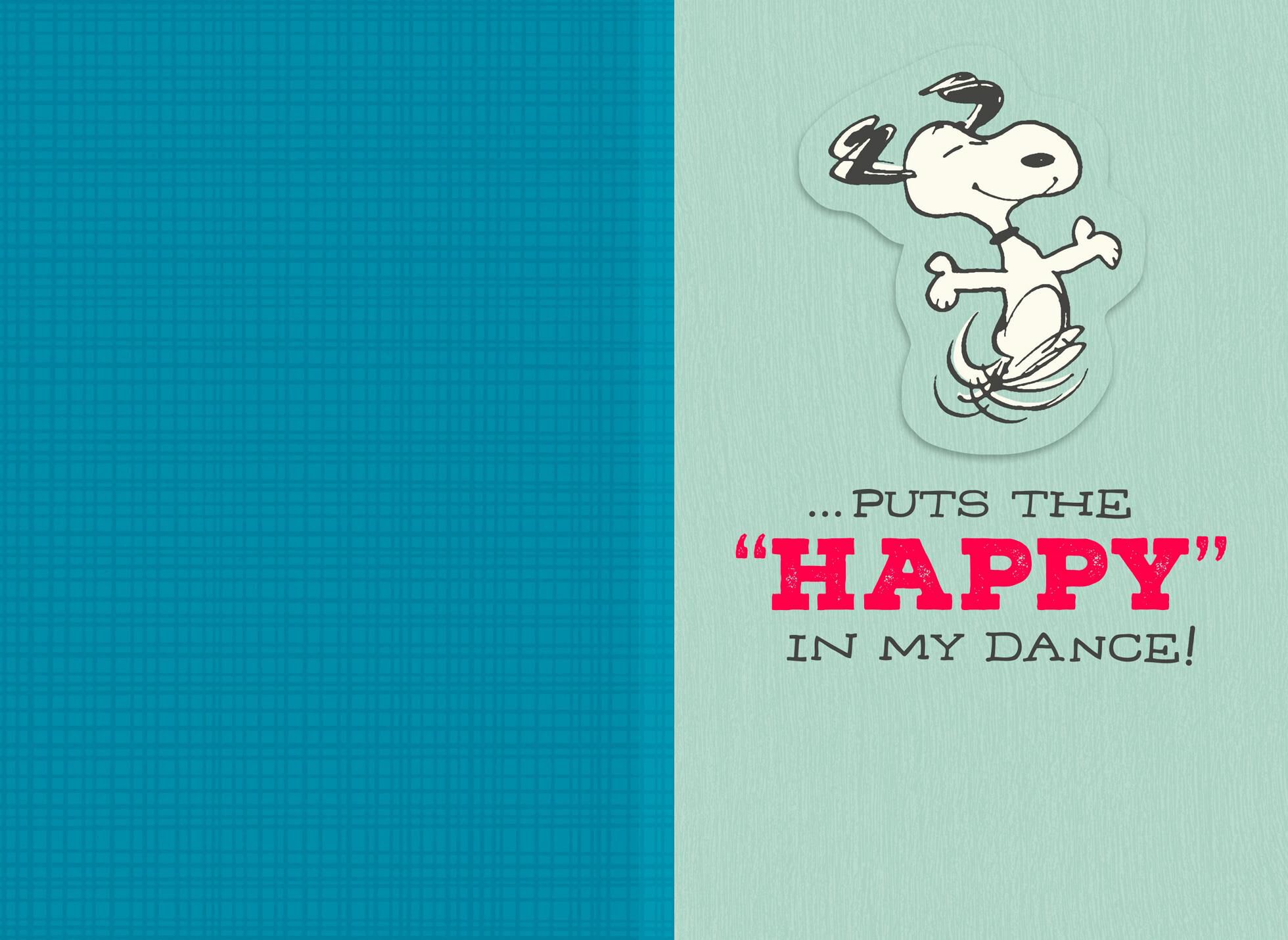 Peanuts® Happy Dance Musical Father's Day Card