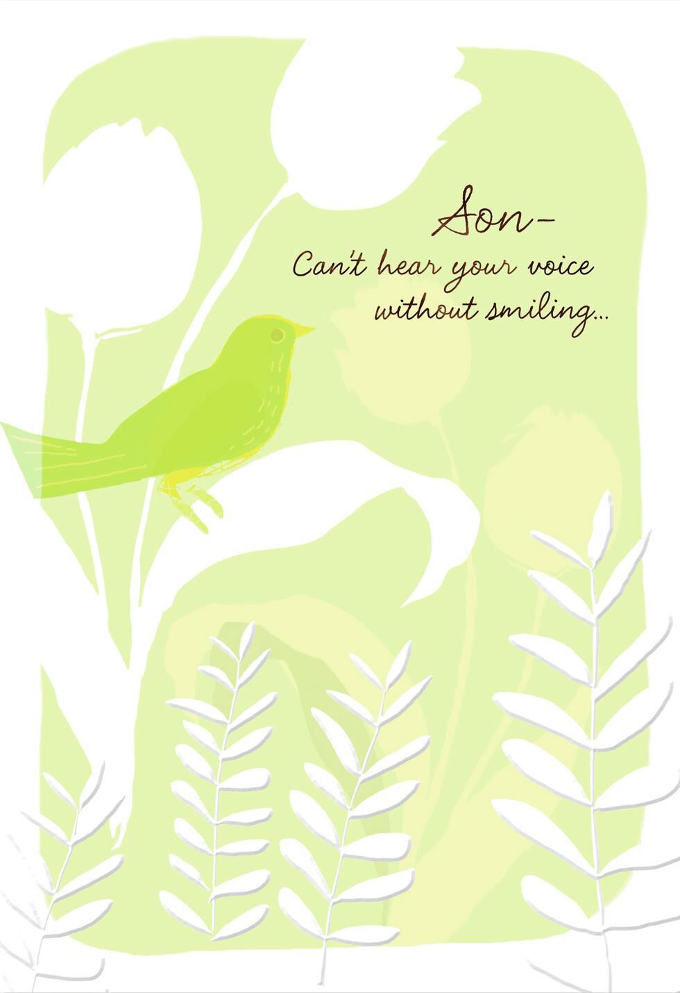 Can't Hear Your Voice Without Smiling Easter Card for Son