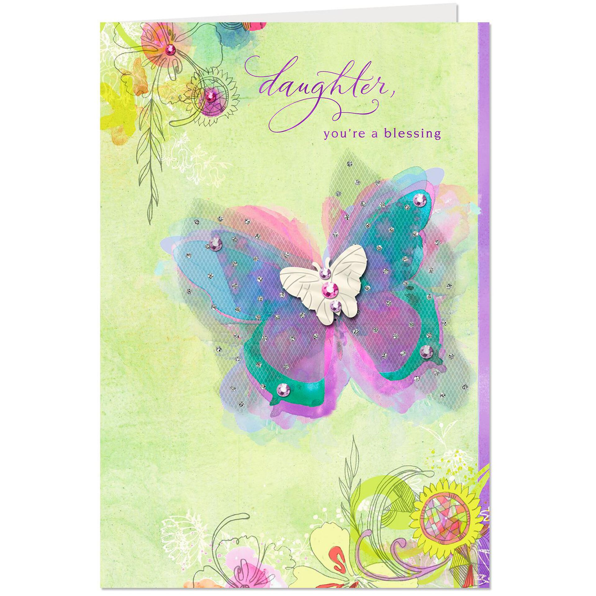 Fancy Butterfly Birthday Card for Daughter - Greeting Cards - Hallmark