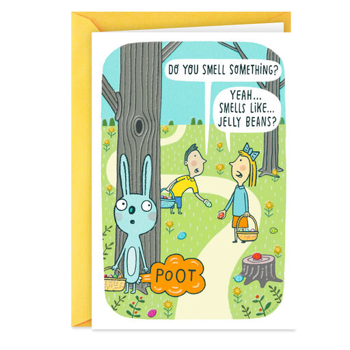 Farting Easter Bunny Funny Easter Card, 