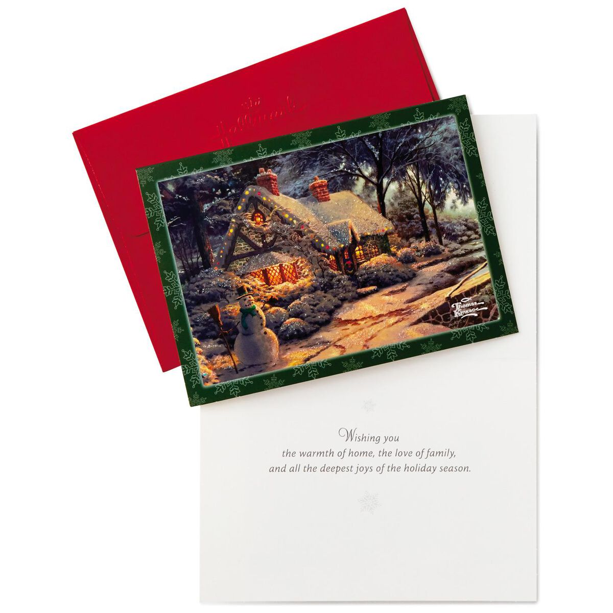 Thomas Kinkade Houseshaped Assorted Christmas Cards With 3 Designs