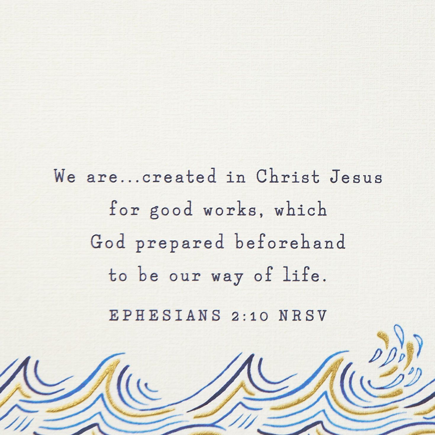Blue Waves on White Christian Birthday Card scripture image number 3
