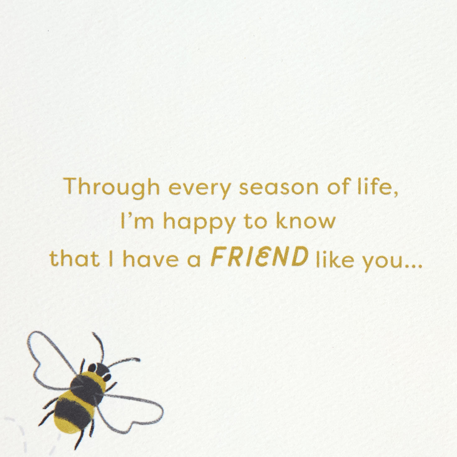 Bees and Flowers Friendship Card for Her Sentiment image number 2
