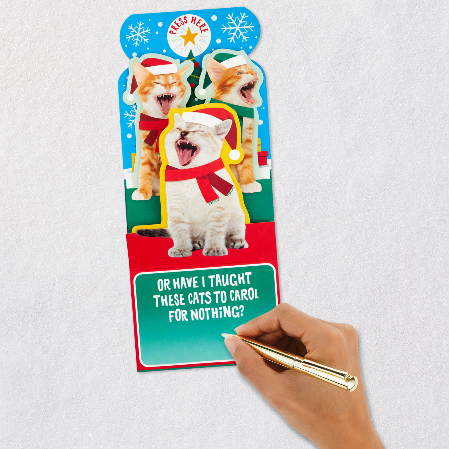 Caroling Cats Funny Musical Pop-Up Christmas Card for only USD 6.99 | Hallmark