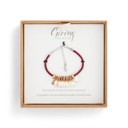 Demdaco Heart Charms Red Giving Bracelet, 