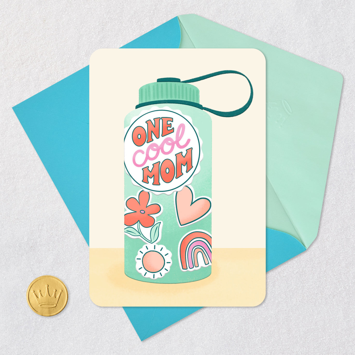 One Cool Mom Water Bottle Mother's Day Card  image number 6