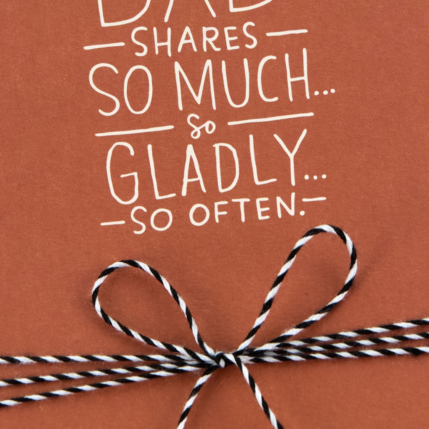 Baker's Twine Bow Dad Father's Day Card From Daughter Card Front Detail image number 4