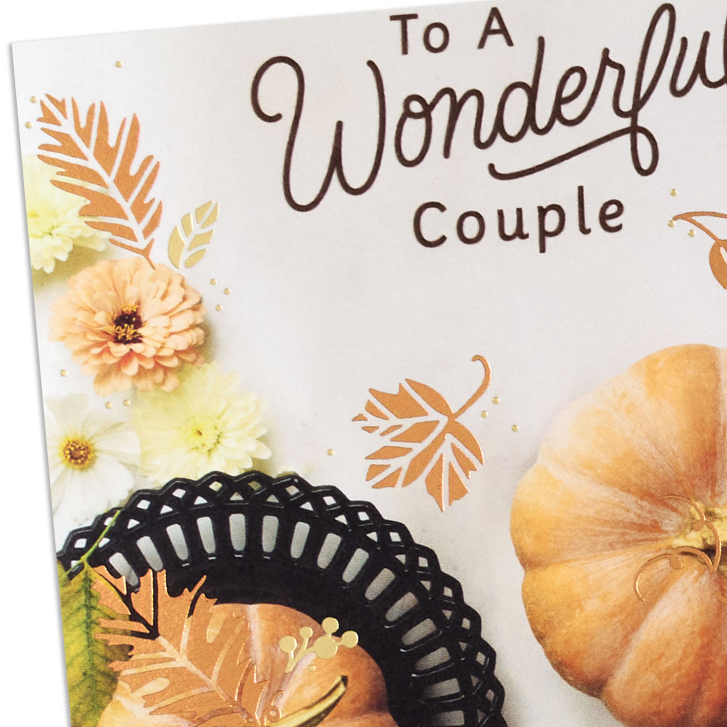 Pumpkins and Leaves Clergy Appreciation Card for Pastor and Wife Card Front Detail image number 5