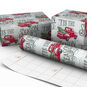 Tis the Season Red Truck Christmas Gift Wrap Roll Wrapped pkg image number 2