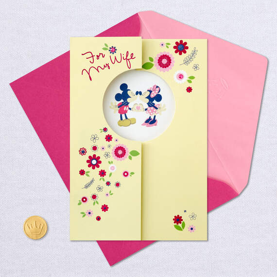 Disney Mickey Mouse and Minnie Mouse Mother's Day Card for Wife, , large image number 6