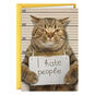 People-Hating Cat Mugshot Funny Friendship Card Card Front image number 1