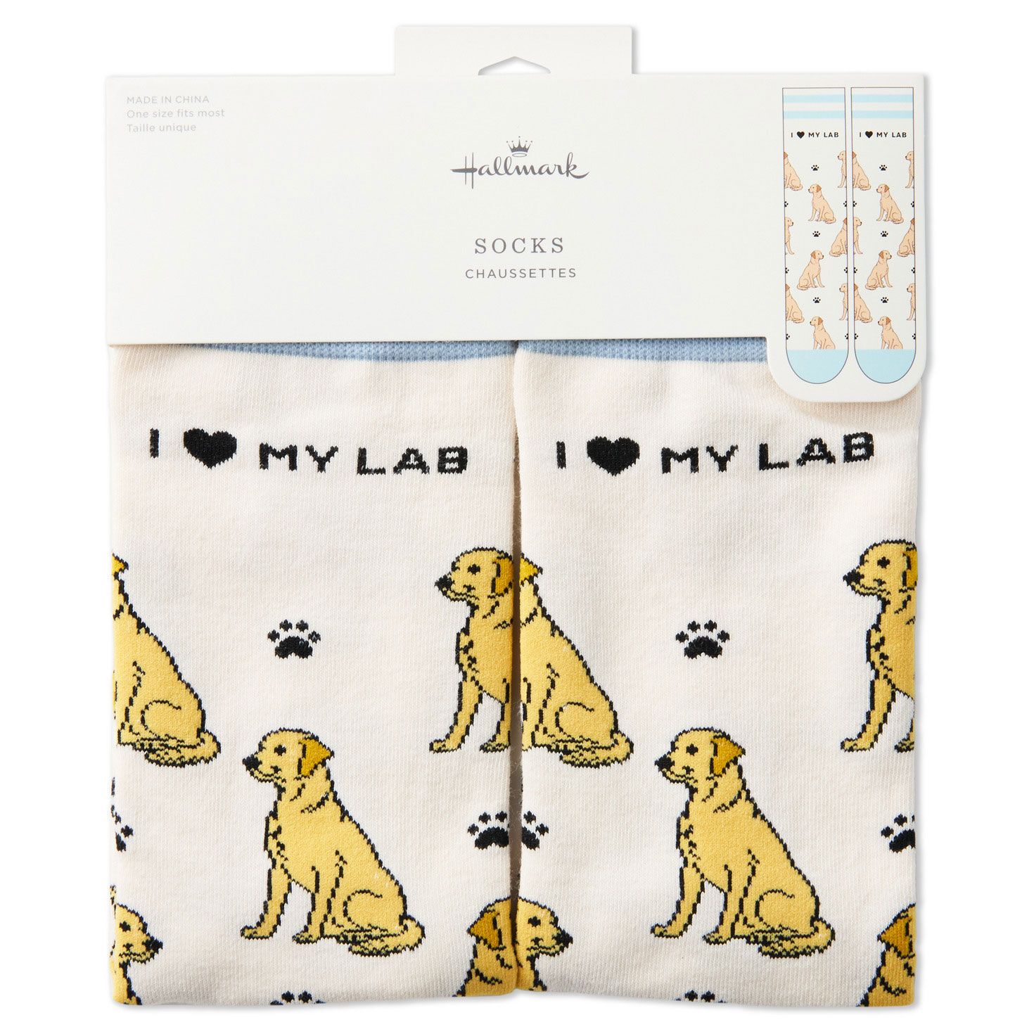 I Love My Yellow Lab Novelty Socks  image number 4