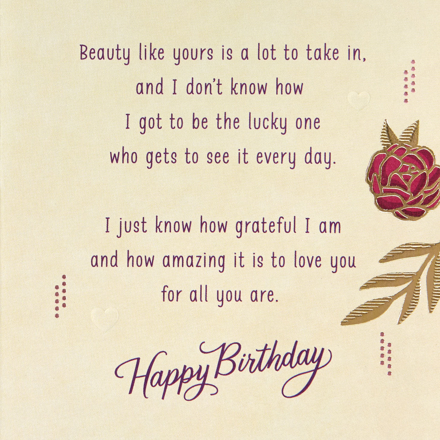 Beautiful, Bold, Beloved Birthday Card for Wife, , large image number 3