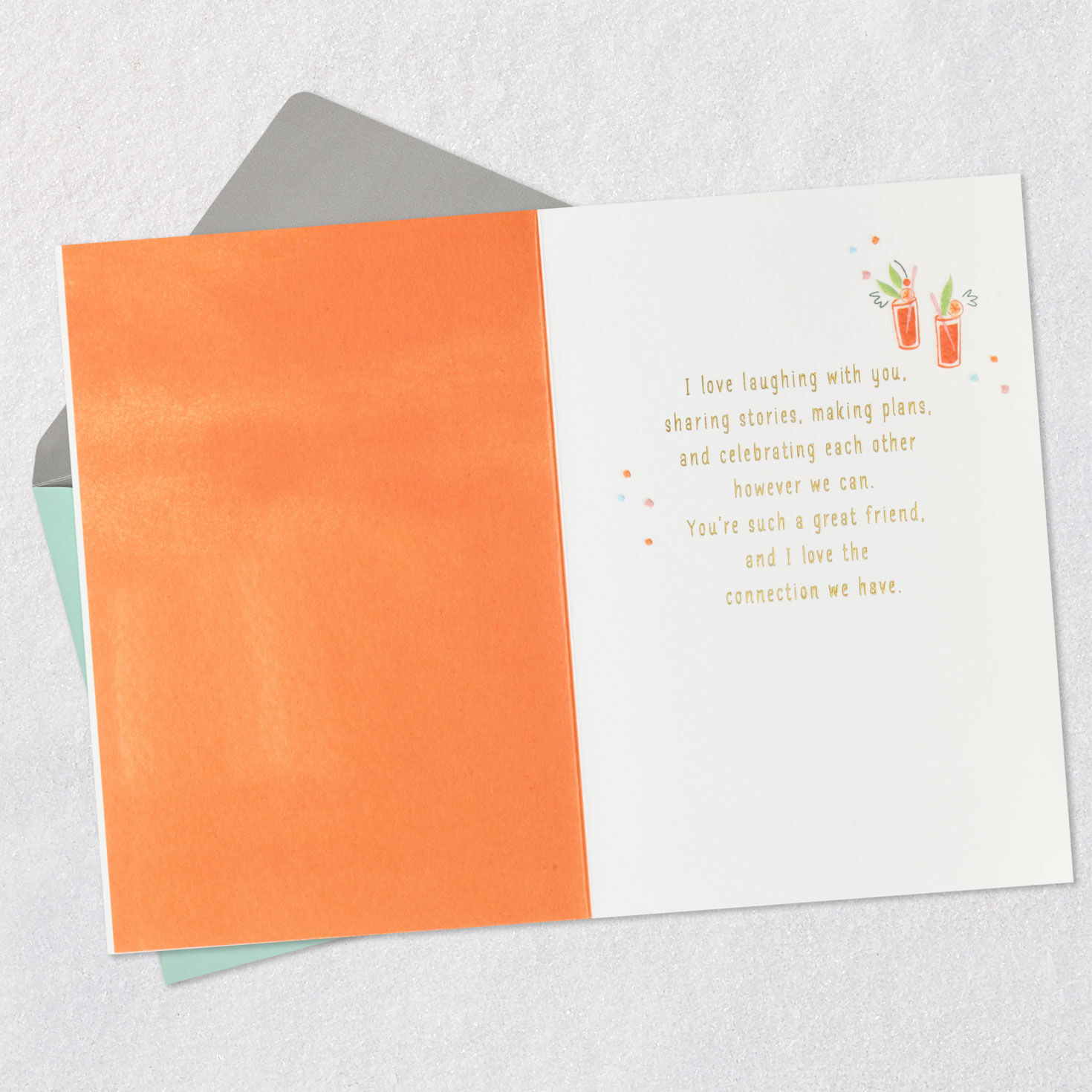 Cute Patio Table and Chairs Birthday Card Open card with envelope image number 3