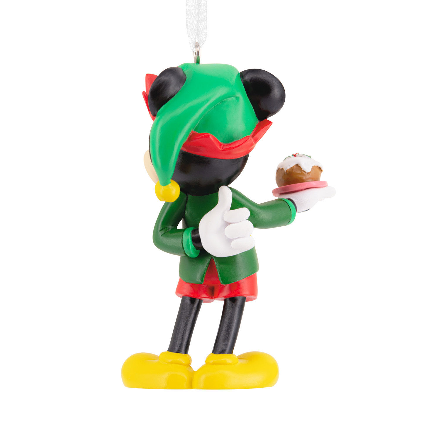 Mickey as Holiday Elf Christmas Ornament Back image number 6