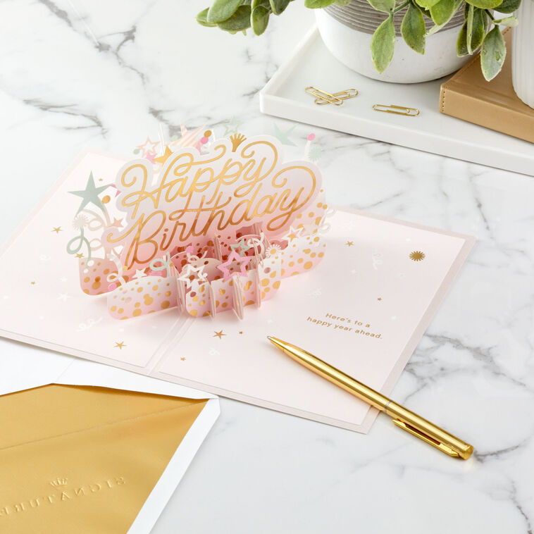 Here's to a Happy Year Ahead 3D Pop-Up Birthday Card, , large image number 8