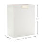 9.6" Solid White Medium Gift Bag, White, large image number 3