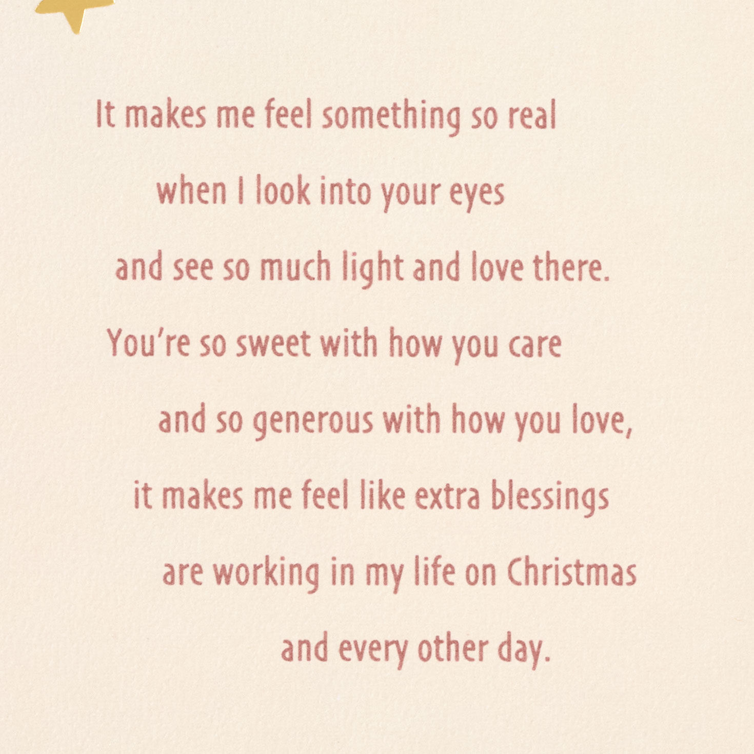 Romantic Couple by Fireplace Christmas Card Sentiment image number 2