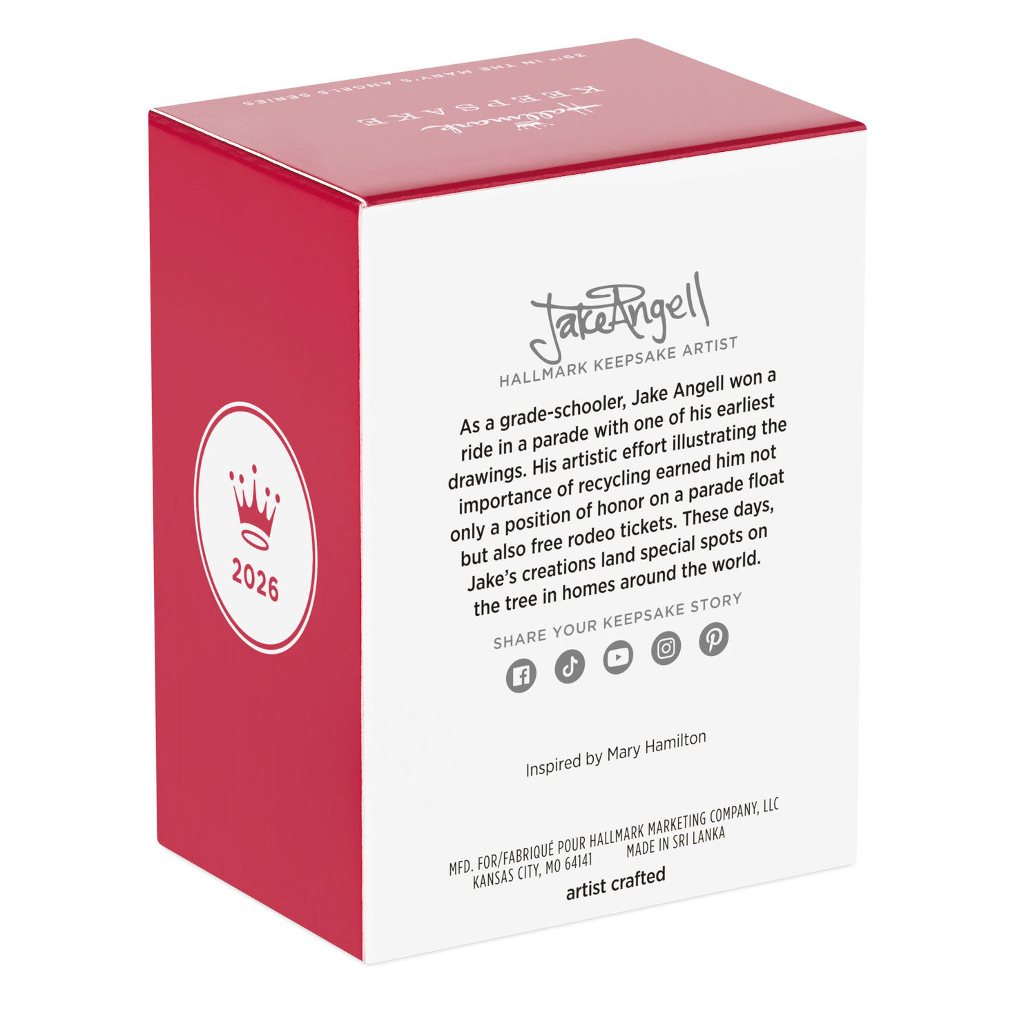 Dark Skin Angel Painter Keepsake Ornament  image number 8