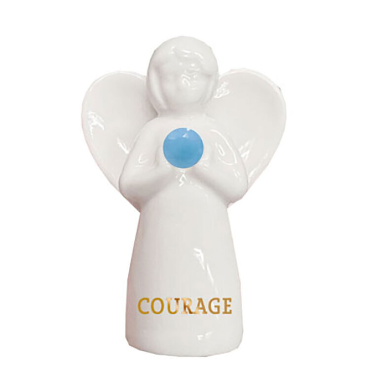 Aquamarine Angel of Courage Mini Figurine, 2"