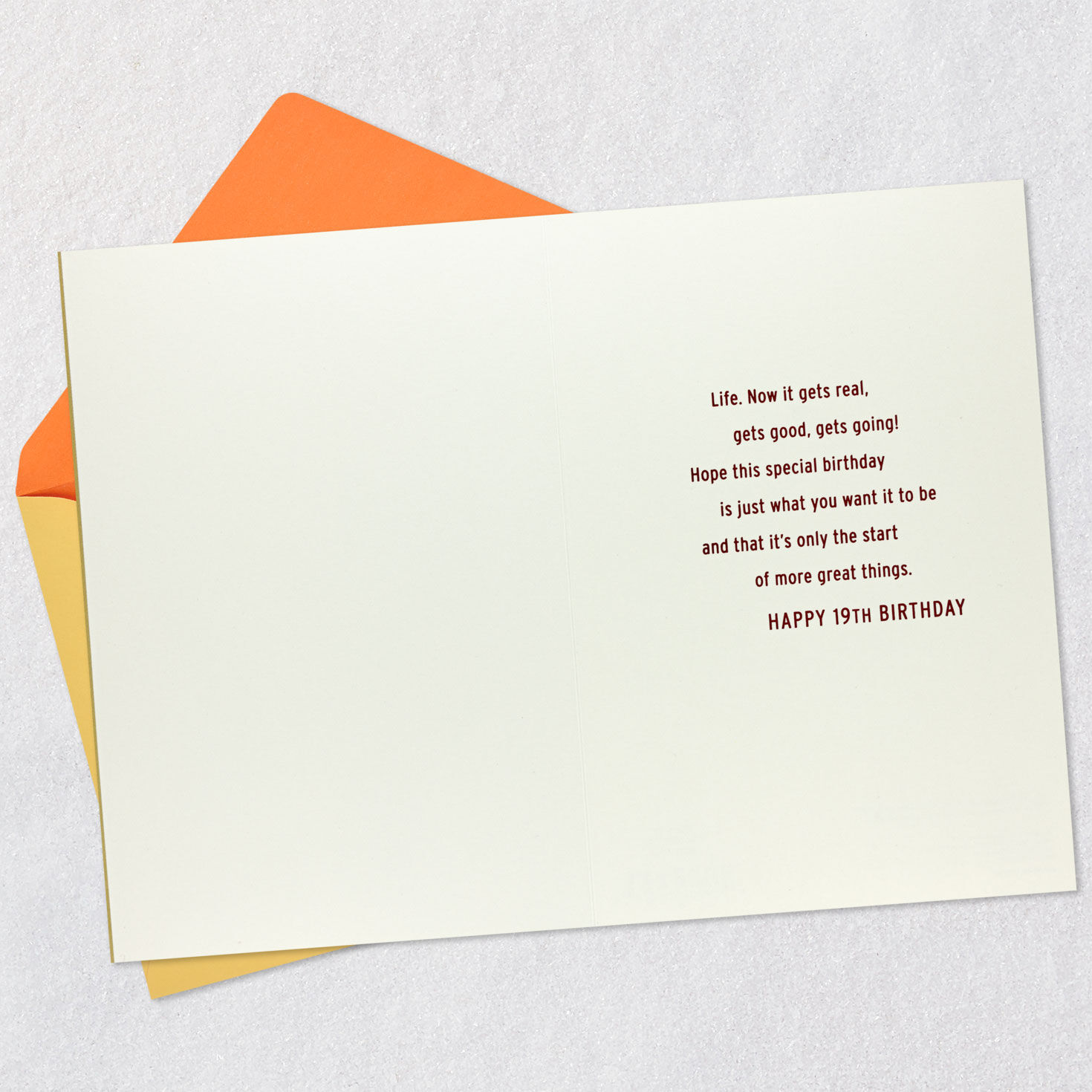 Red Lettering on Cream Birthday Card  image number 3