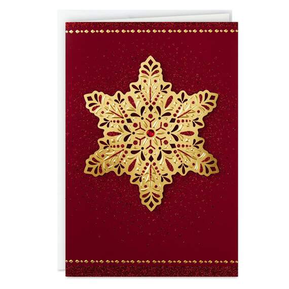 Elegant Snowflake Christmas Cards, Box of 12, , large image number 3