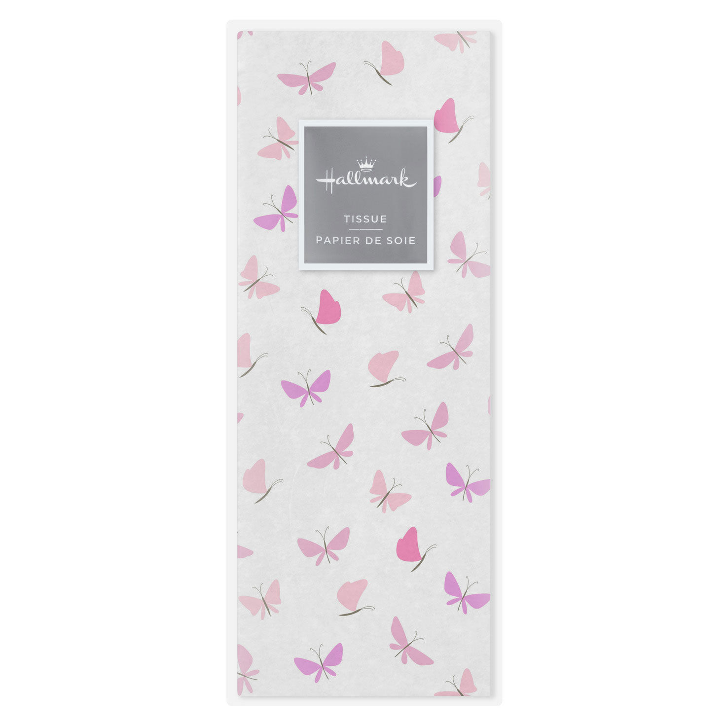 Pink Butterflies on White Mother's Day Tissue Paper packaging image number 4