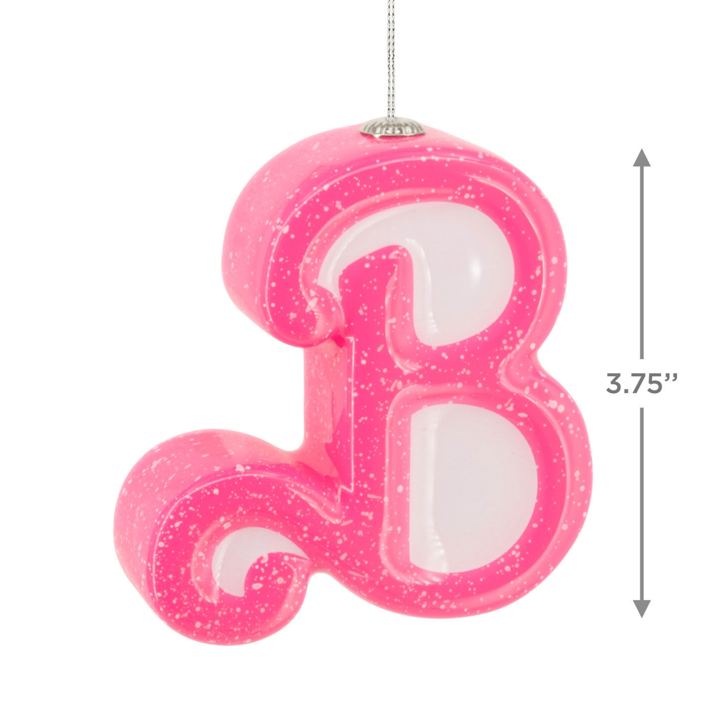 Barbie Pink B Christmas Ornament measurement image number 4