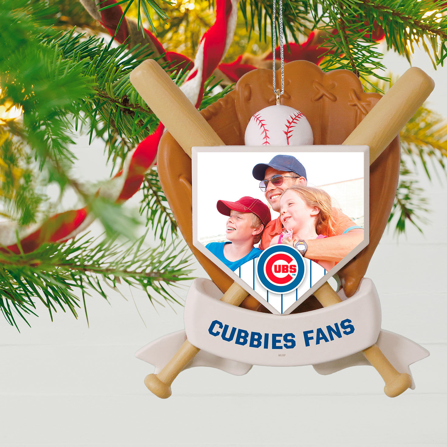 MLB Chicago Cubs&trade; Baseball Personalized Ornament, Custom Photo and Text, , large image number 2