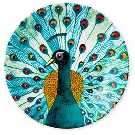 Peacock Dessert Plate, Peacock Dessert Plate, , large