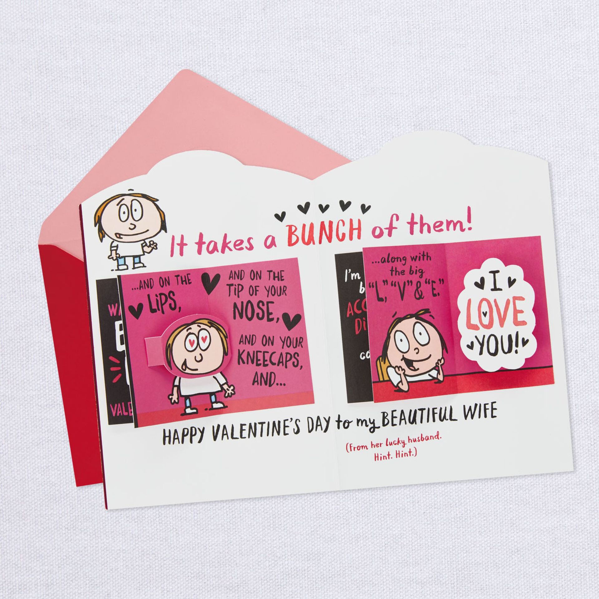 Saucy Funny Valentine's Day Card for Wife With Pop-Up Mini Cards ...