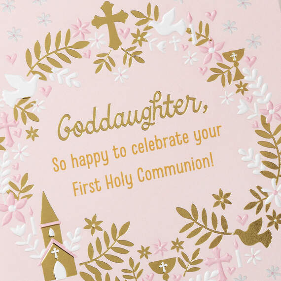 Jesus Loves You First Communion Card for Goddaughter, , large image number 5