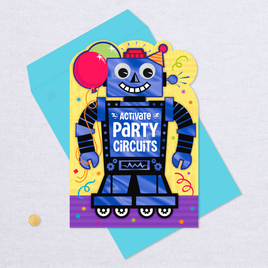 Robot Party Jumbo Birthday Card 16 25 Greeting Cards Hallmark